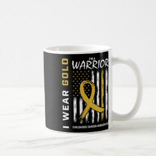 Mug Je Porte Or Guerrier Enfance Cancer Sensibilisatio