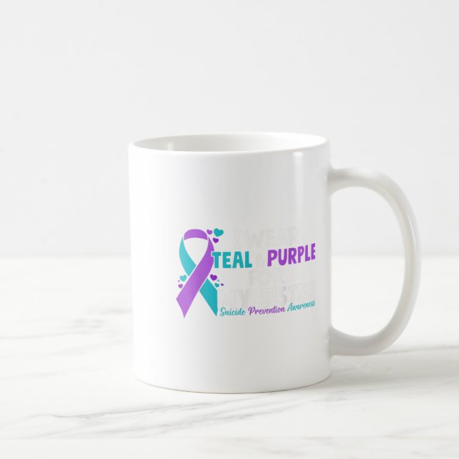 Mug Je Porte Turquoise &amp; Purple Pour Ma Soeur Suic (Droite)