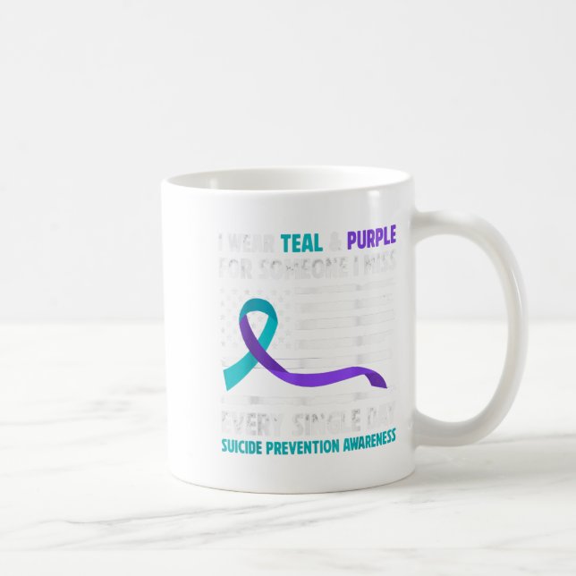 Mug Je Porte Turquoise &amp ; Purple Pour Quelqu'Un Qu (Droite)