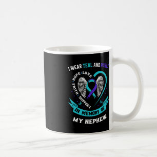 Mug Je porte Turquoise et violet pour ma notoriété du 