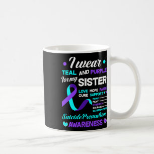 Mug Je Porte Turquoise Et Violet Pour Ma Soeur Suicide