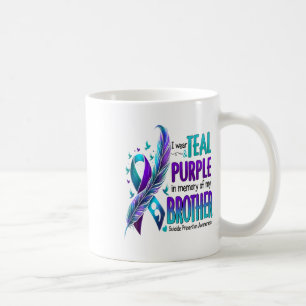 Mug Je Porte Turquoise Et Violet Pour Mon Frère Suicid