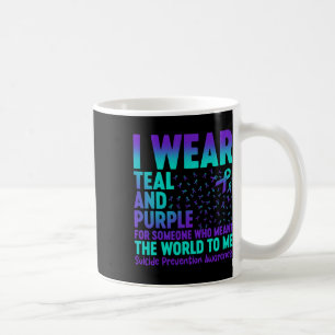 Mug Je Porte Turquoise Et Violet Pour Quelqu'Un Qui Ve
