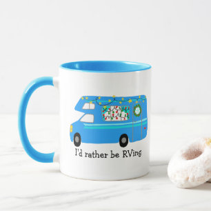 Mug Je préfère être le RVing Retro Christmas Camper