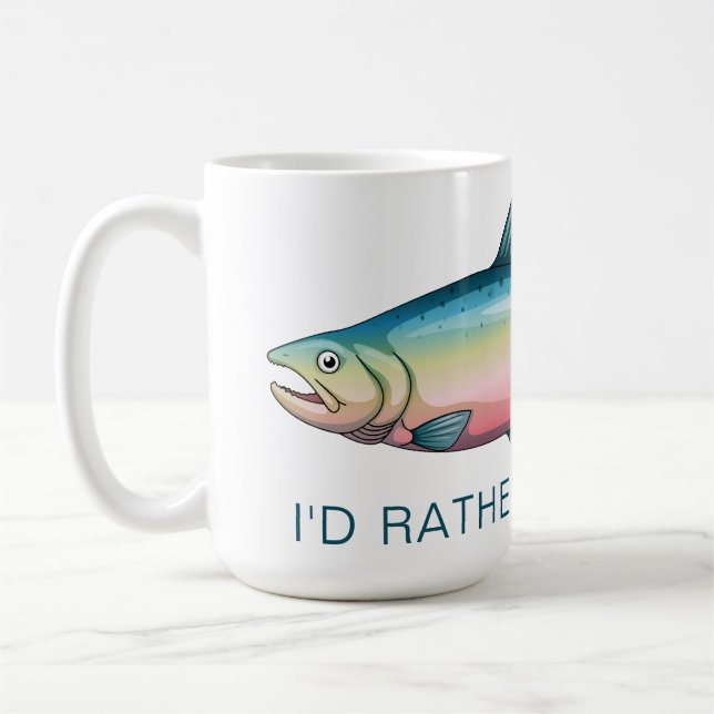 Mug Je préfère pêcher la truite arc-en-ciel (Gauche)