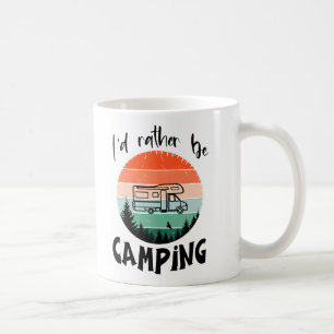 Mug Je préférerais camper mobile-caravane — design gra