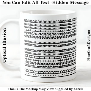Mug Je préférerais dormir Message caché 086 Drôle 