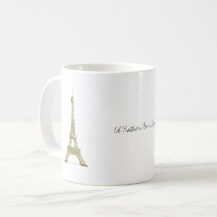 Mug Je Préférerais Être À Paris France Tour Eiffel Voy