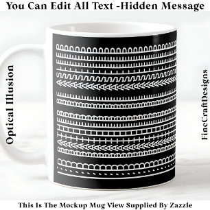 Mug Je préférerais être endormi Message caché 086W Nou