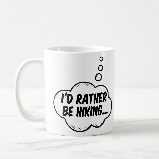 Mug Je Préférerais Être Randonnée (Gauche)