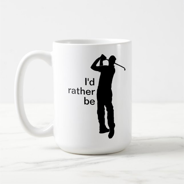 Mug Je Préférerais Faire Du Golf (Gauche)