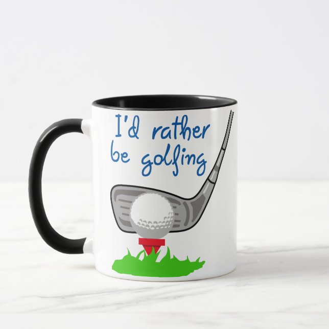 Mug Je préférerais faire du golf (Gauche)