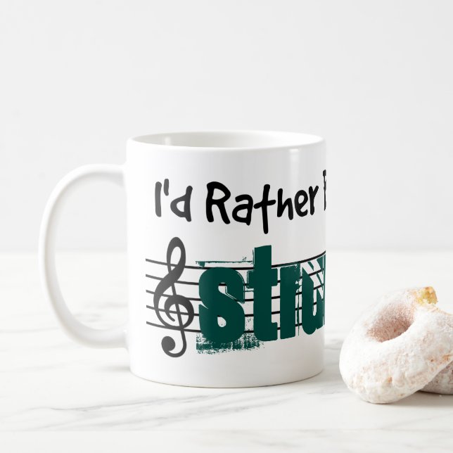Mug Je Préférerais Jouer À Ma Baguette (Avec donut)