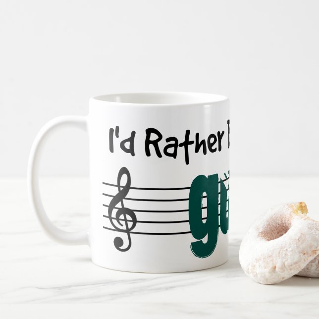 Mug Je Préférerais Jouer À Ma Guitare (Avec donut)