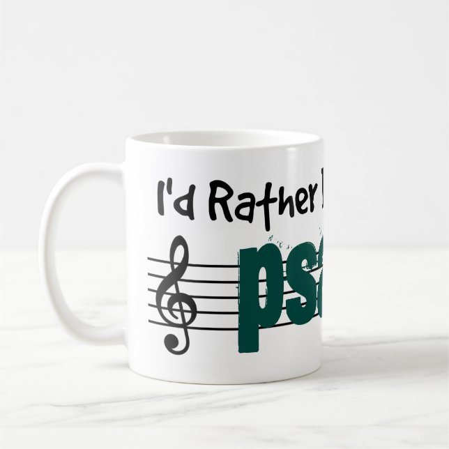 Mug Je Préférerais Jouer À Ma Psalterie (Gauche)