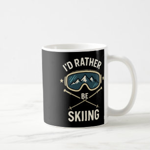 Mug Je préférerais skier - Voyage de ski freestyle