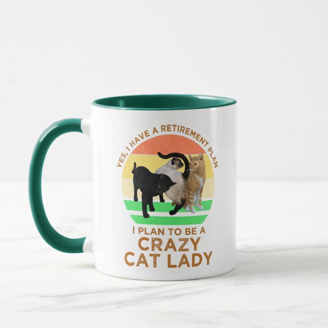 Mug Je Prévois D'Être Une Cat Fou Lady Funny Retiremen (Gauche)