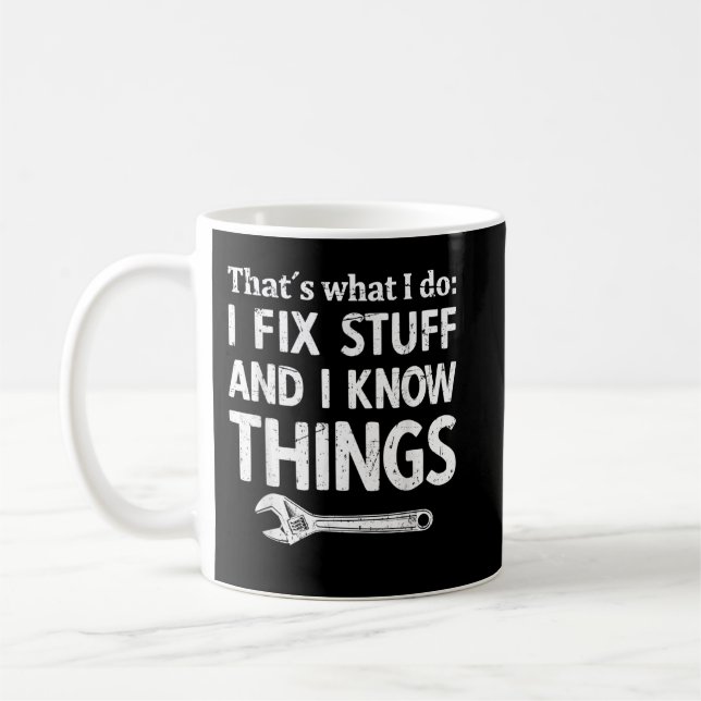 Mug Je répare des trucs et je connais des trucs mécani (Gauche)