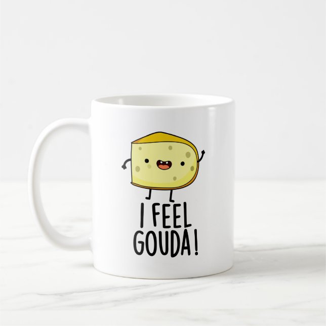 Mug Je Sens Gouda Drôle Pun au fromage (Gauche)