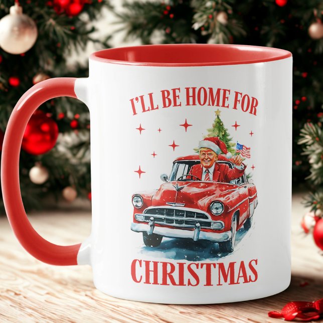 Mug Je serai à la maison pour Noël (Créateur téléchargé)