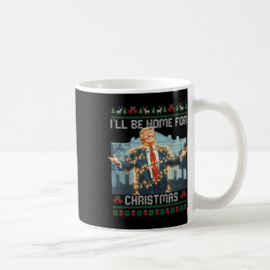 Mug Je serai à la maison pour Noël de mauvais pulls Pè