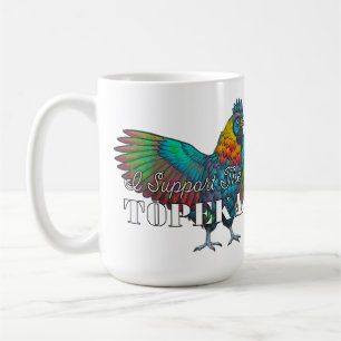 Mug Je soutiens le poulet de la Topeka Art Guild