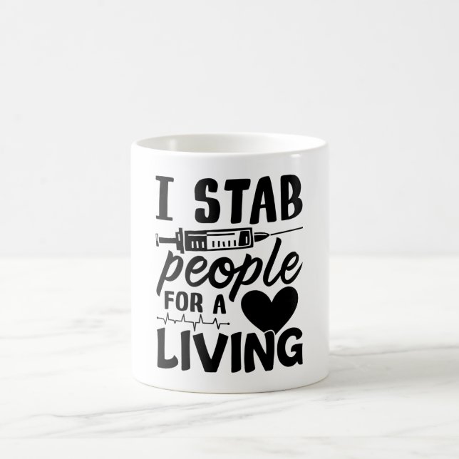 Mug Je Stab Personnes Pour Une Dialyse Vivante Infirmi (Centre)