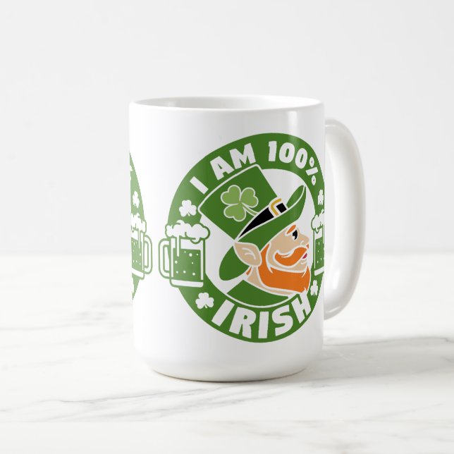 Mug Je suis 100% irlandais (Devant droit)