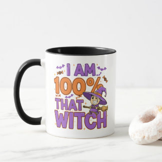 Mug Je Suis À 100% Que Sorcière Halloween amusant