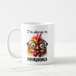 Mug Je suis allergique aux matins !