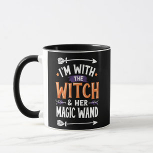 Mug Je suis avec la sorcière et son Halloween magique