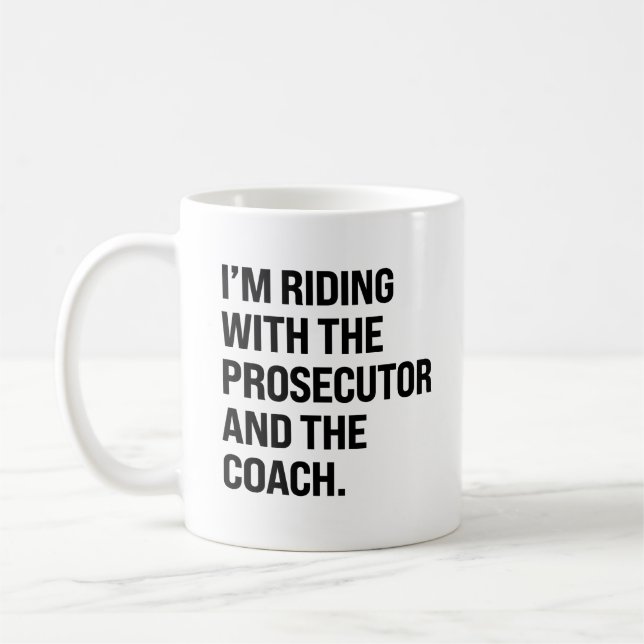 Mug Je suis avec le procureur et l'entraîneur (Gauche)