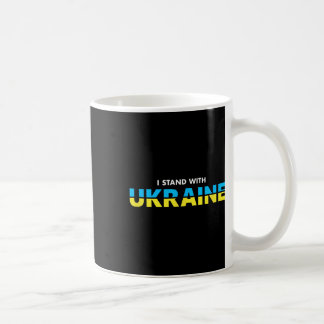 Mug Je suis avec l'Ukraine Citation de soutien Drapeau