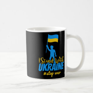 Mug Je suis avec l'Ukraine Faisons la paix Arrêtons la