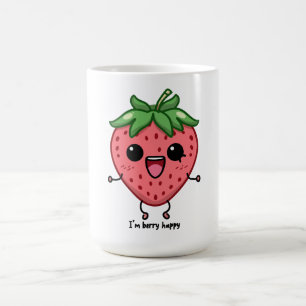 Mug Je suis Berry Happy mignon saut de fraise kawaii