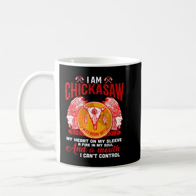 Mug Je Suis Chickasaw Native Fier - Native American T- (Gauche)