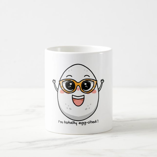 Mug Je suis complètement cité Oeuf joyeux portant des  (Centre)