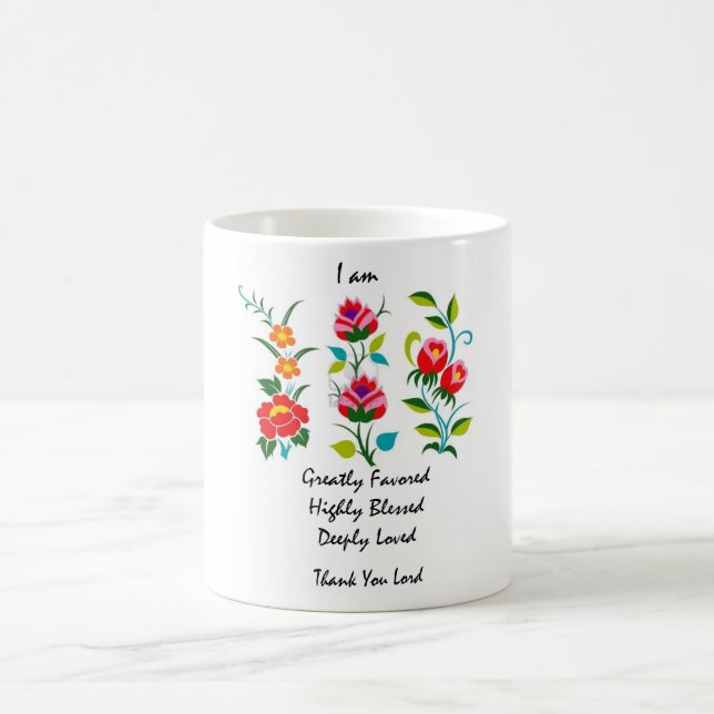 Mug Je suis considérablement favorisé, profondément (Centre)