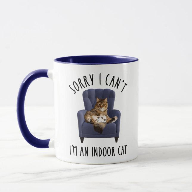 Mug Je suis désolé de ne pas pouvoir - Je suis un chat (Gauche)