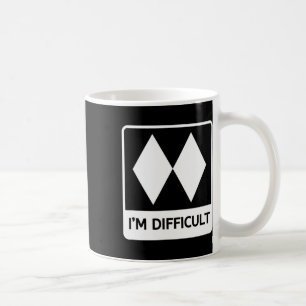 Mug Je suis difficile drôle double diamants noirs ski