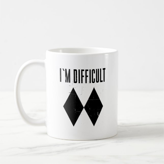 Mug Je suis difficile Ski Double Pistes de Diamant Noi (Gauche)