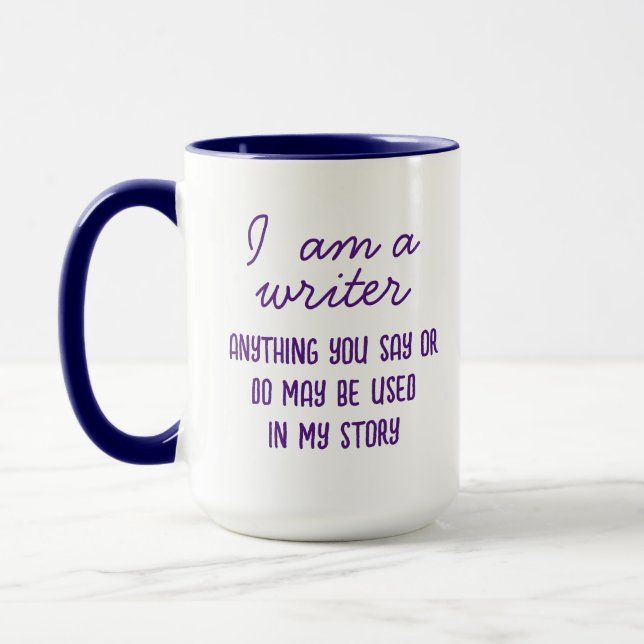 Mug Je suis écrivain, cadeau pour auteur (Gauche)