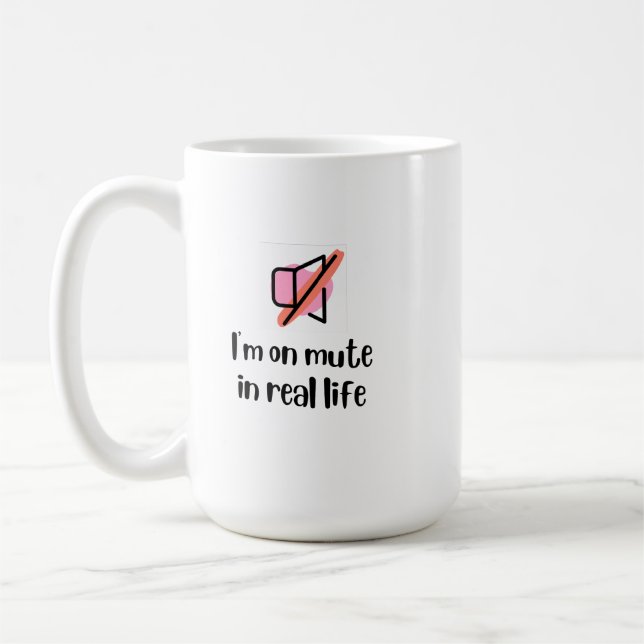 Mug Je suis en train d'être en pleine vie (Gauche)