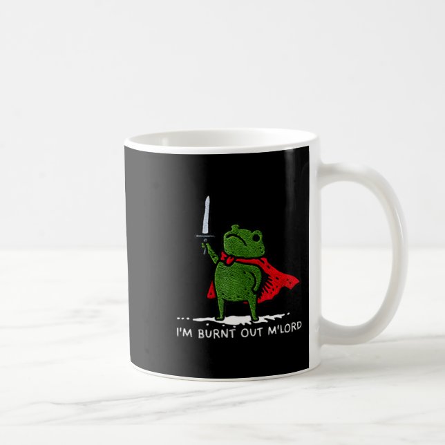 Mug Je suis épuisé, Mon Seigneur, drôle de grenouille  (Droite)