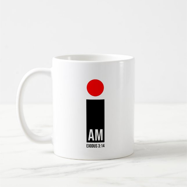 Mug Je suis - Exode 3:14 : Red Design (Gauche)