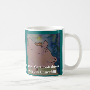 Mug Je suis fanatique des porcs. Citation de Winston