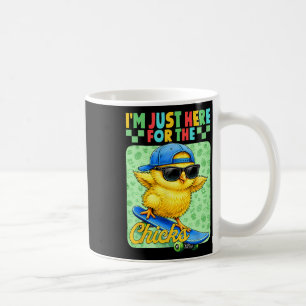 Mug Je suis juste ici pour la jolie poule de Pâques po