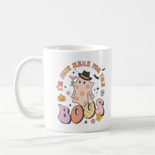 Mug Je suis juste ici pour le Boos, Retro Super Hallow