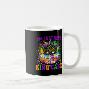 Mug Je suis juste ici pour le King Cake Mardi Gras