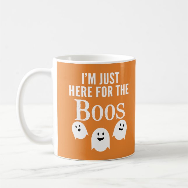 Mug Je suis juste ici pour les Boos - Funny Halloween  (Gauche)